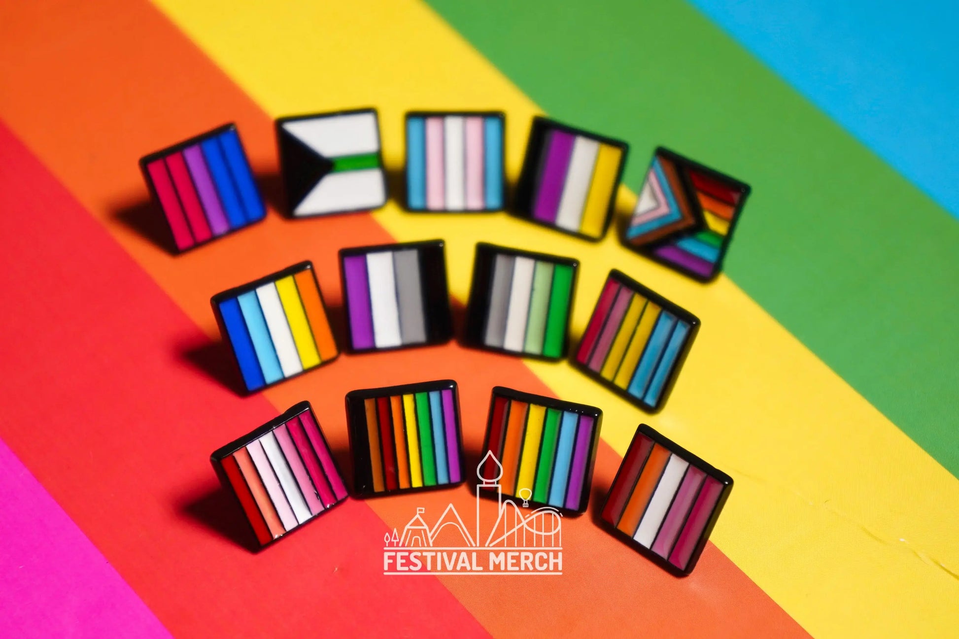 Lesbian Flag Pin | Enamel - LGBT Pride Badge Stud Lesbian Gay Bisexual Transgender Queer Rainbow - Metal Button - Pride gift Pride outfit
