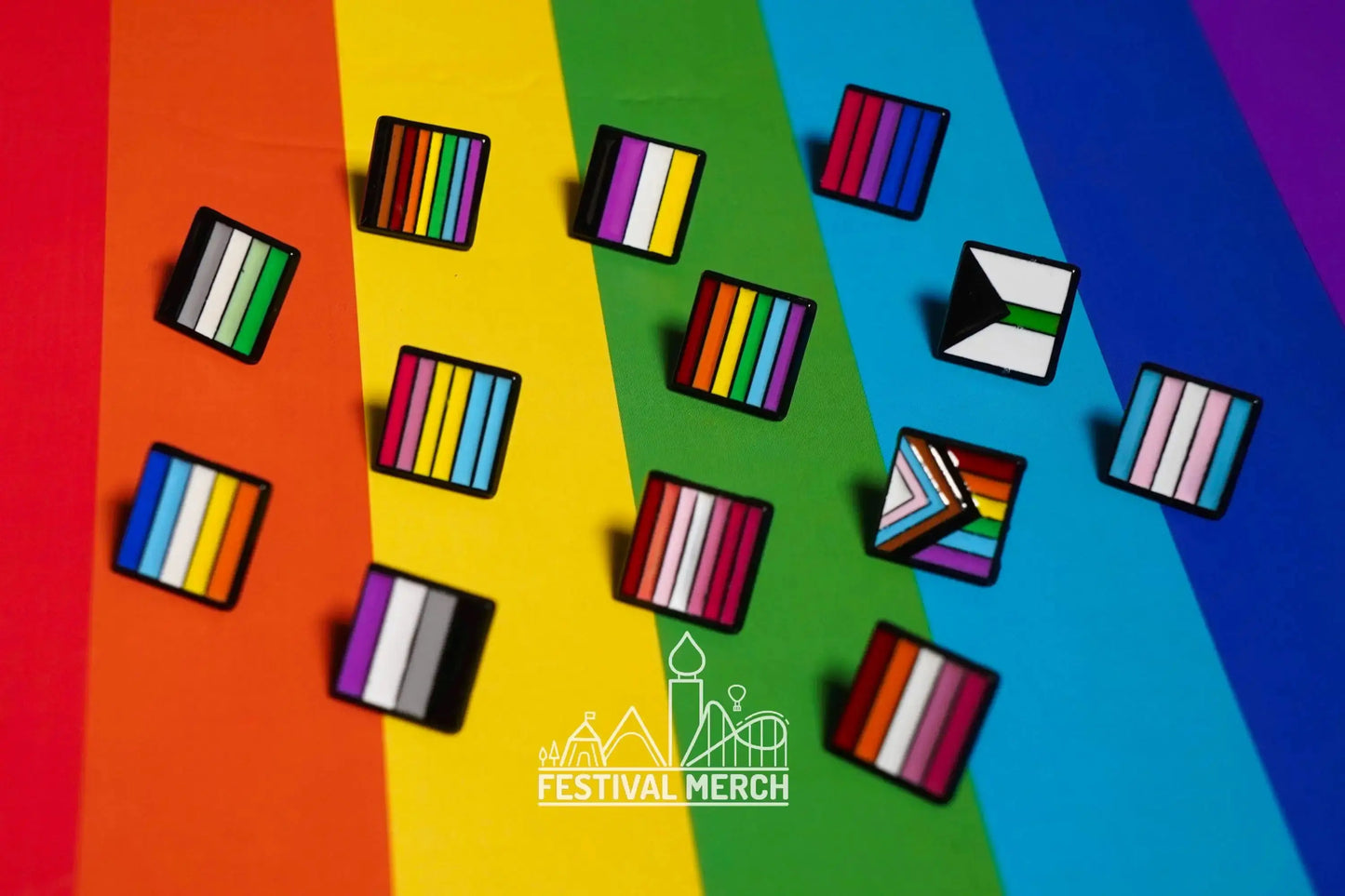 Lesbian Flag Pin | Enamel - LGBT Pride Badge Stud Lesbian Gay Bisexual Transgender Queer Rainbow - Metal Button - Pride gift Pride outfit