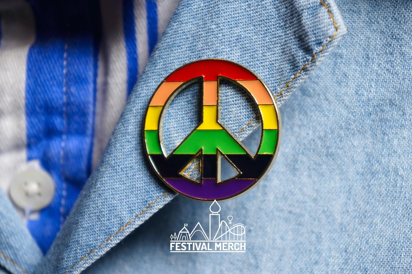 Rainbow Flag Pin | Hard Enamel - LGBT Pride Badge Stud Lesbian Gay Bisexual Transgender Queer - Metal Button - Pride gift Pride outfit