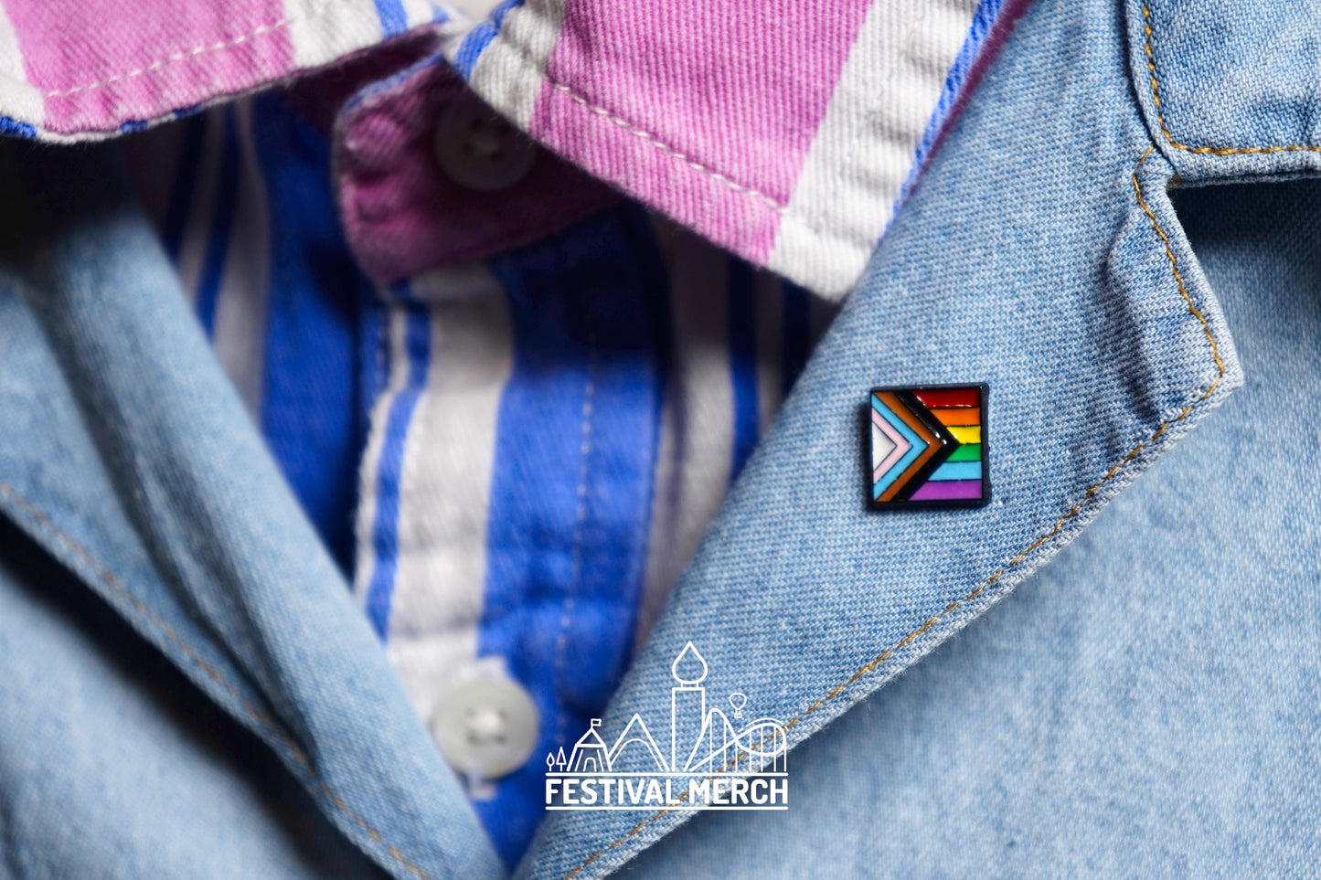 Rainbow Flag Pin | Enamel - LGBT Pride Badge Stud Lesbian Gay Bisexual Transgender Queer - Metal Button - Pride gift Pride outfit