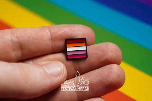 Lesbian Flag Pin | Enamel - LGBT Pride Badge Stud Lesbian Gay Bisexual Transgender Queer Rainbow - Metal Button - Pride gift Pride outfit