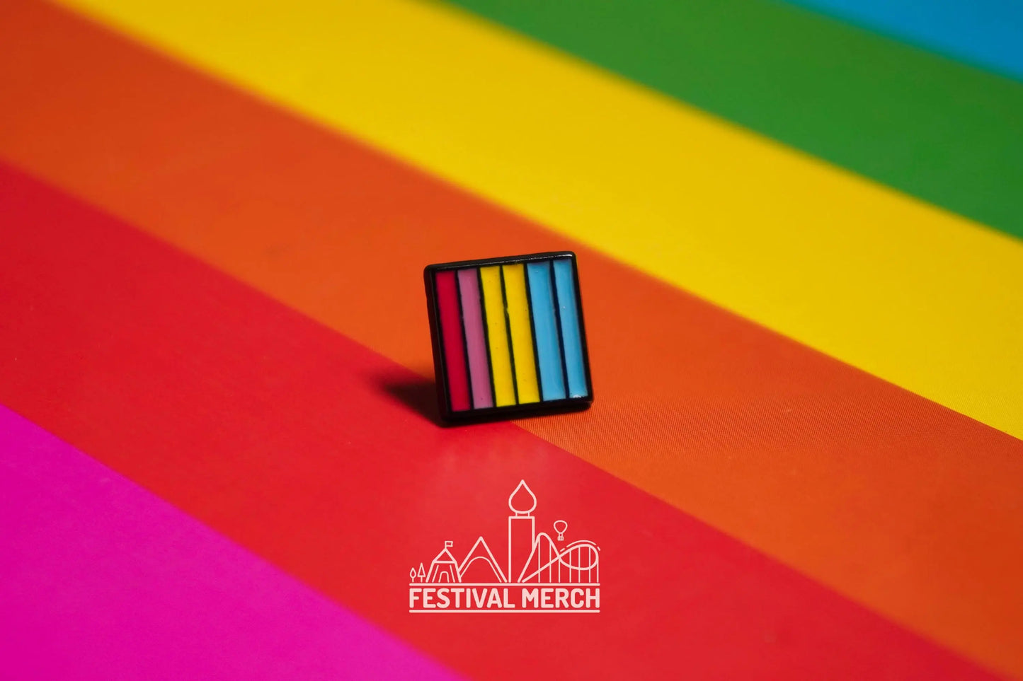 Rainbow Flag Pin | Enamel - LGBT Pride Badge Stud 6 Colour Pansexual Pan Flag - Metal Button - Pride gift Pride outfit