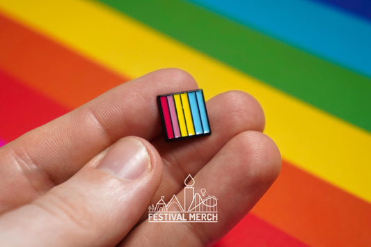 Rainbow Flag Pin | Enamel - LGBT Pride Badge Stud 6 Colour Pansexual Pan Flag  - Metal Button - Pride gift Pride outfit