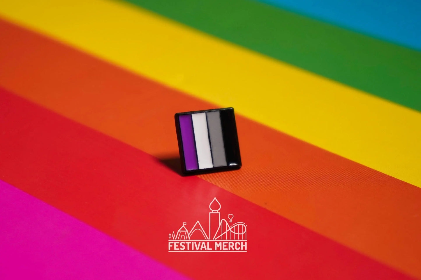Rainbow Flag Pin | Enamel - LGBT Pride Badge Stud a-sexual Flag Ace Flag Asexual Pride - Metal Button - Pride gift Pride outfit