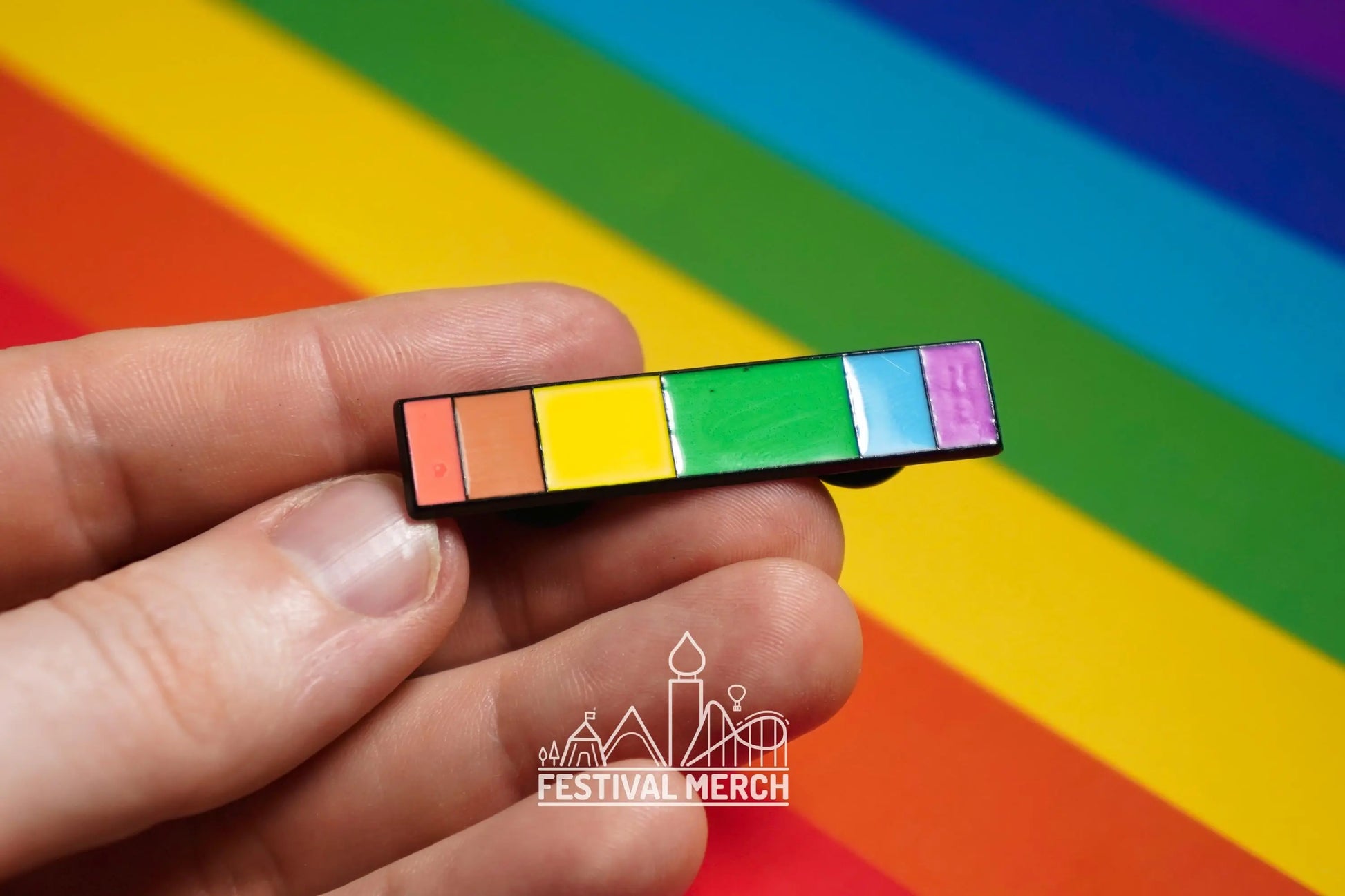 Pastel Rainbow Flag Pin | Enamel - LGBT Pride Badge Stud Lesbian Gay Bisexual Transgender Metal Button - Pride gift Pride outfits