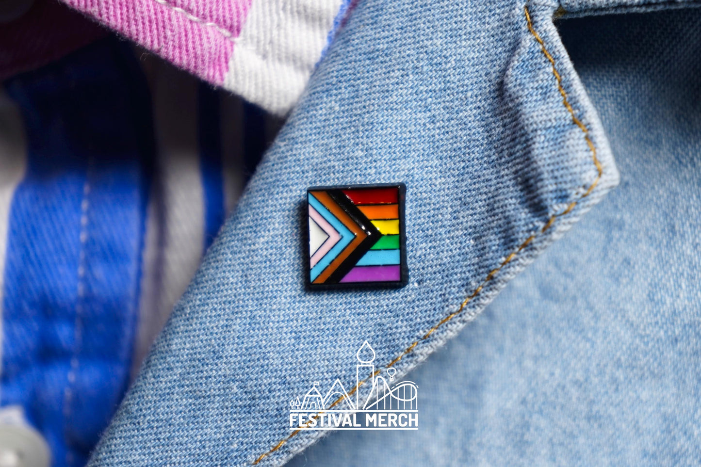 Rainbow Flag Pin | Enamel - LGBT Pride Badge Stud Lesbian Gay Bisexual Transgender Queer - Metal Button - Pride gift Pride outfit