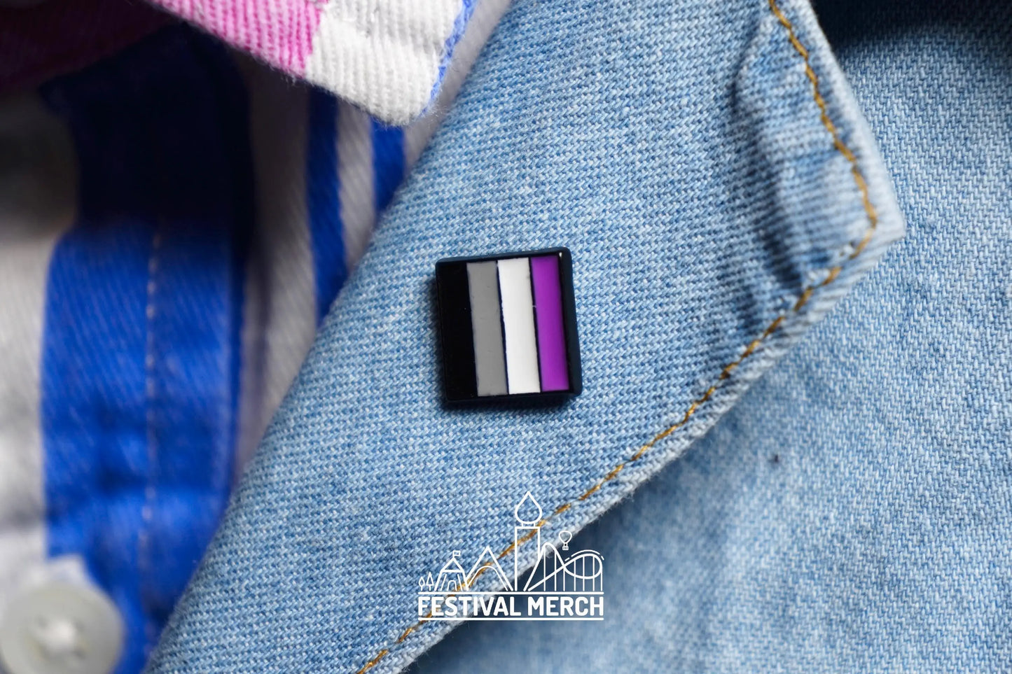 Rainbow Flag Pin | Enamel - LGBT Pride Badge Stud a-sexual Flag Ace Flag Asexual Pride - Metal Button - Pride gift Pride outfit