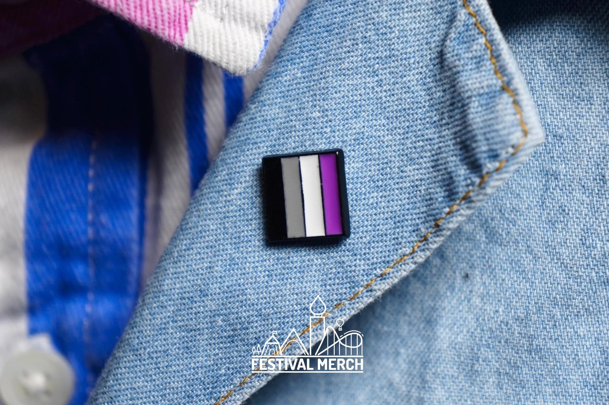Rainbow Flag Pin | Enamel - LGBT Pride Badge Stud a-sexual Flag Ace Flag Asexual Pride - Metal Button - Pride gift Pride outfit