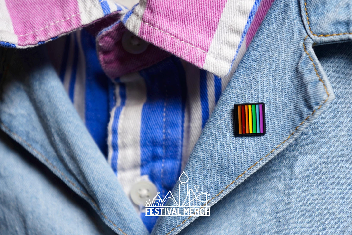 Rainbow Flag Pin | Enamel - LGBT Pride Badge Stud Queer Gay Inclusive Flag LGBTIQ POC  - Metal Button - Pride gift Pride outfit