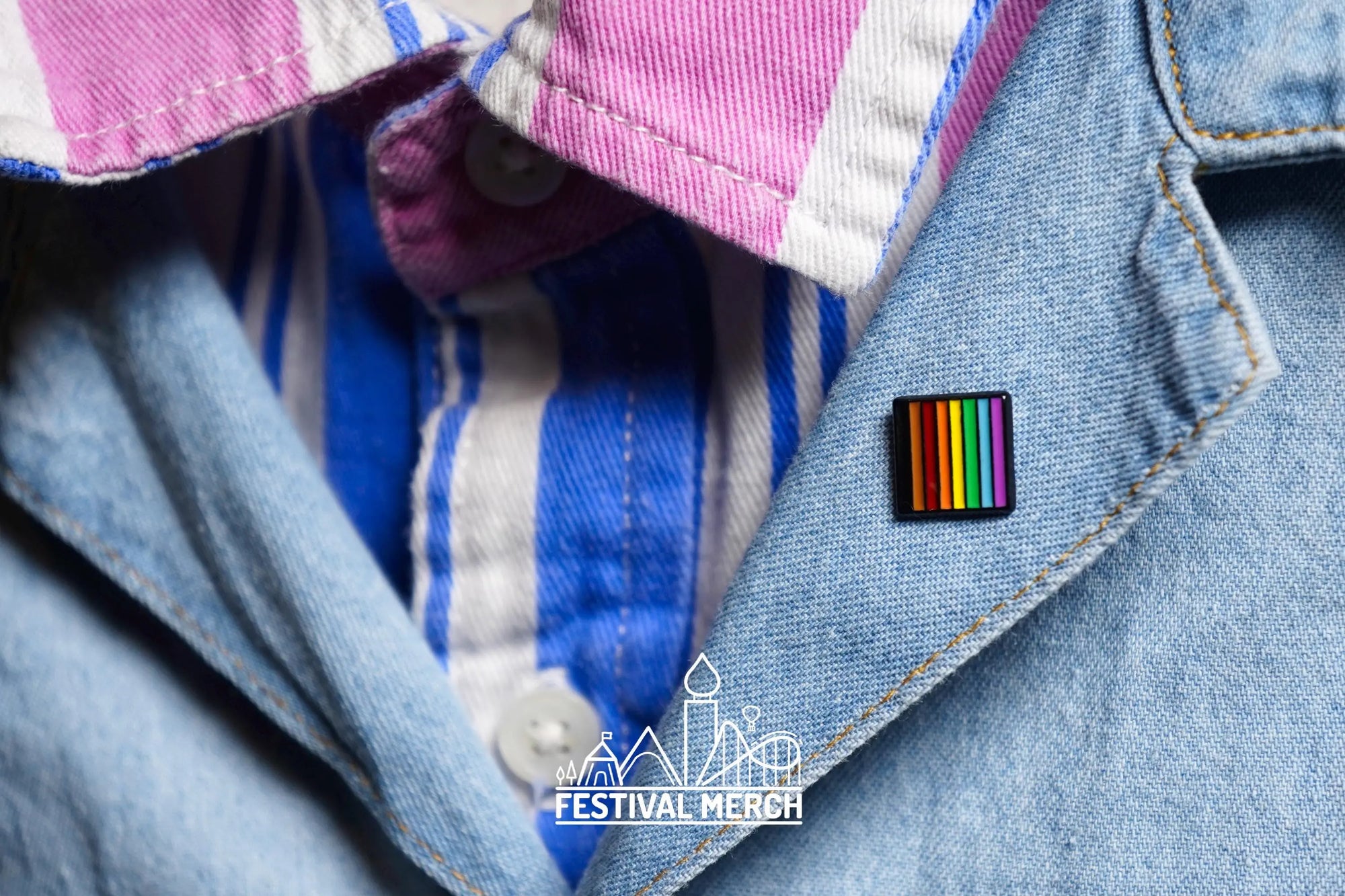 Rainbow Flag Pin | Enamel - LGBT Pride Badge Stud Queer Gay Inclusive Flag LGBTIQ POC - Metal Button - Pride gift Pride outfit