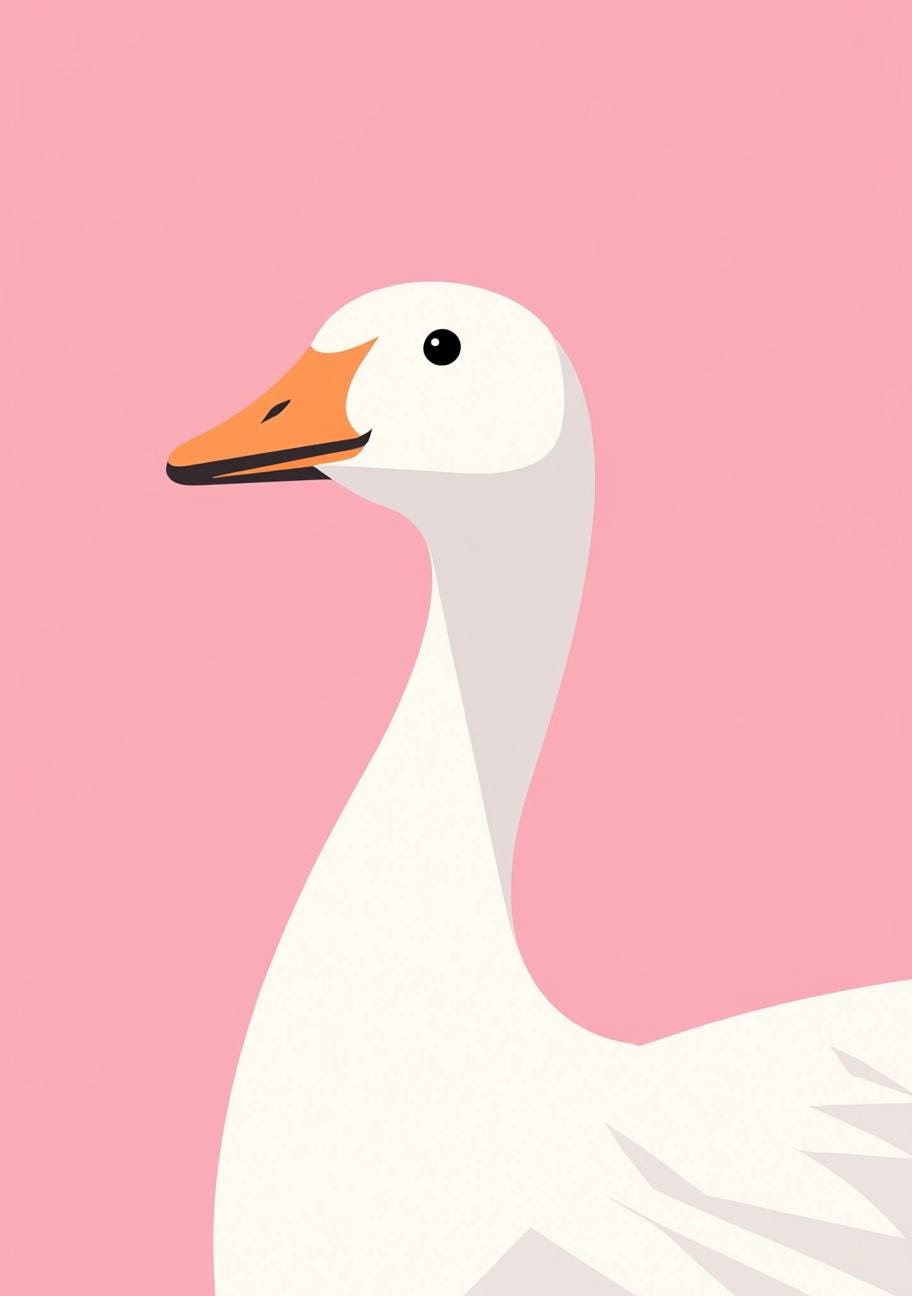 Funny Animal Wall Art Goose - A4 A3 A2 - Festival Merch