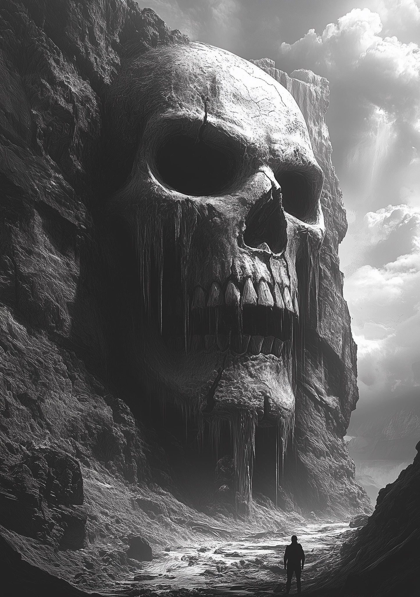 Premium Quality Art Print - Music Print Rock n Roll Skull Guitar Punk Alternative Prog Skeleton Music Festival - A4 A3 A2 - Festival Merch