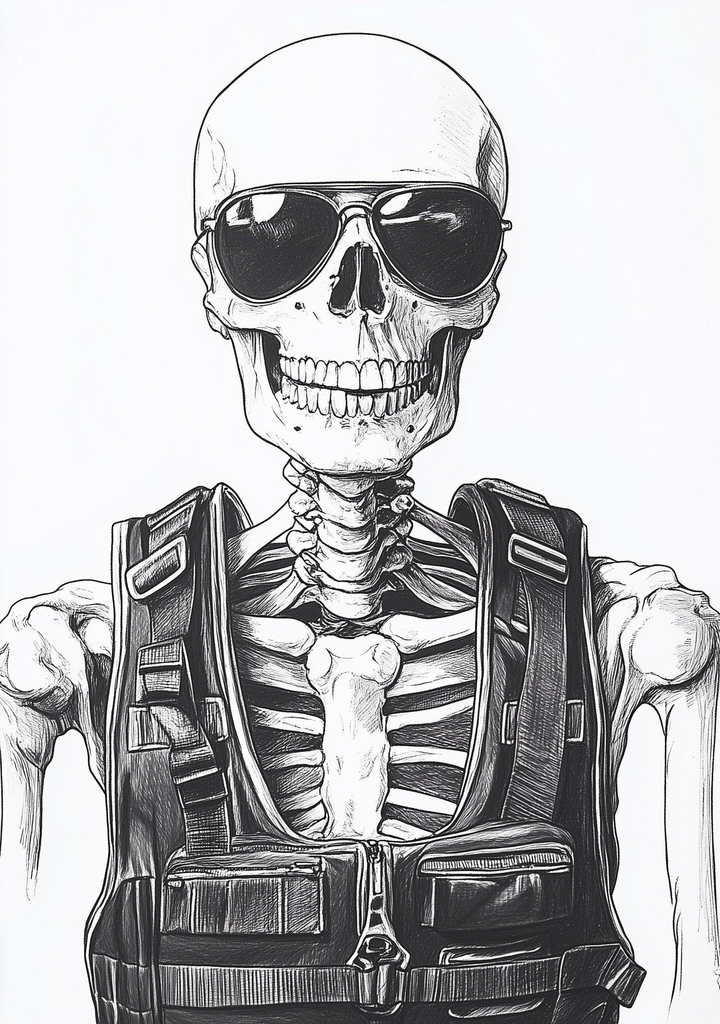 Premium Quality Art Print - Music Print Rock n Roll Skull Guitar Punk Alternative Prog Skeleton Music Festival - A4 A3 A2 - Festival Merch