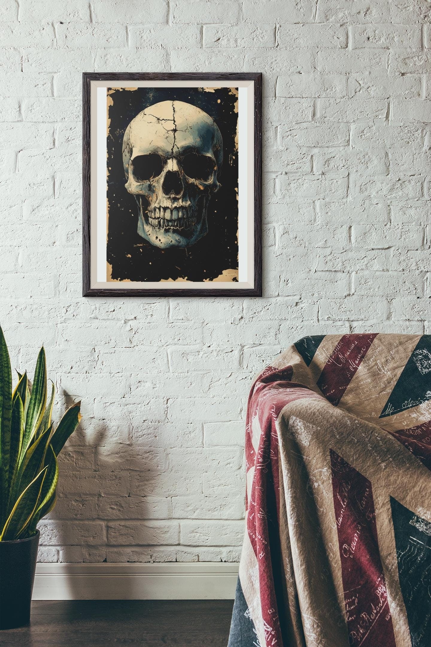 Premium Quality Art Print - Music Print Rock n Roll Skull Guitar Punk Alternative Prog Skeleton Music Festival - A4 A3 A2 - Festival Merch