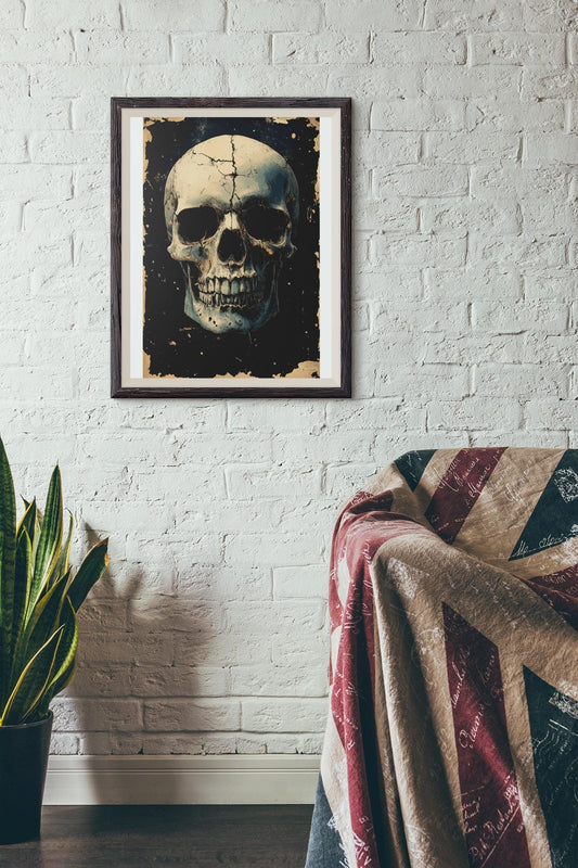 Premium Quality Art Print - Music Print Rock n Roll Skull Guitar Punk Alternative Prog Skeleton Music Festival - A4 A3 A2 - Festival Merch