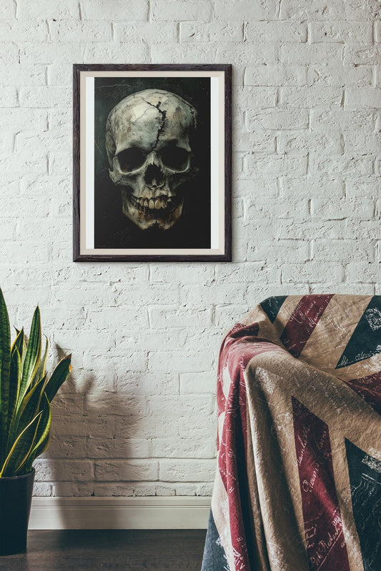 Premium Quality Art Print - Music Print Rock n Roll Skull Guitar Punk Alternative Prog Skeleton Music Festival - A4 A3 A2 - Festival Merch