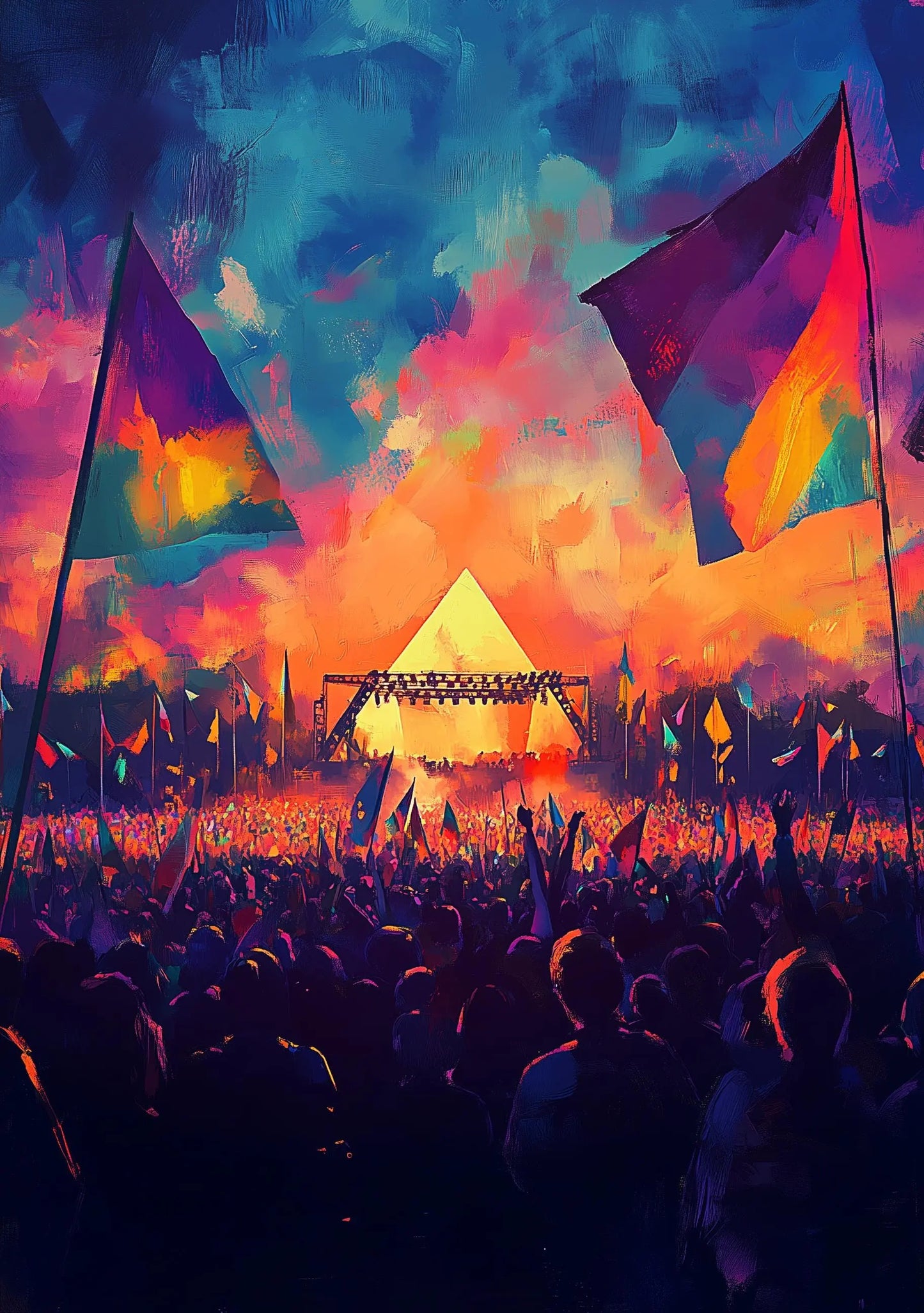 Personalisable Music Festival Print (Unofficial) - A4 A3 A2 - Music Festival Poster - Festival Merch