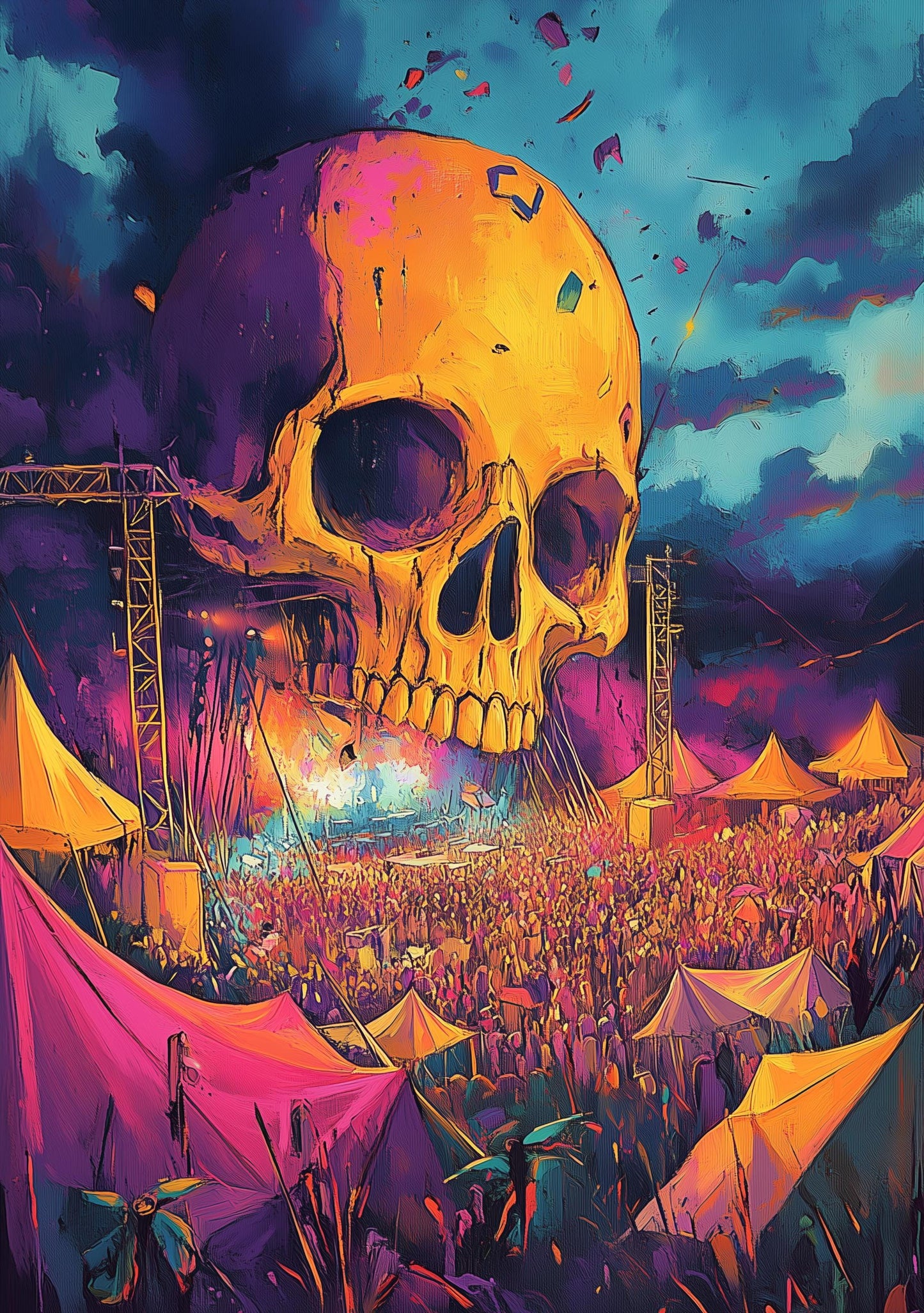 Personalisable Music Festival Print (Unofficial) - A4 A3 A2 - Music Festival Poster - Festival Merch