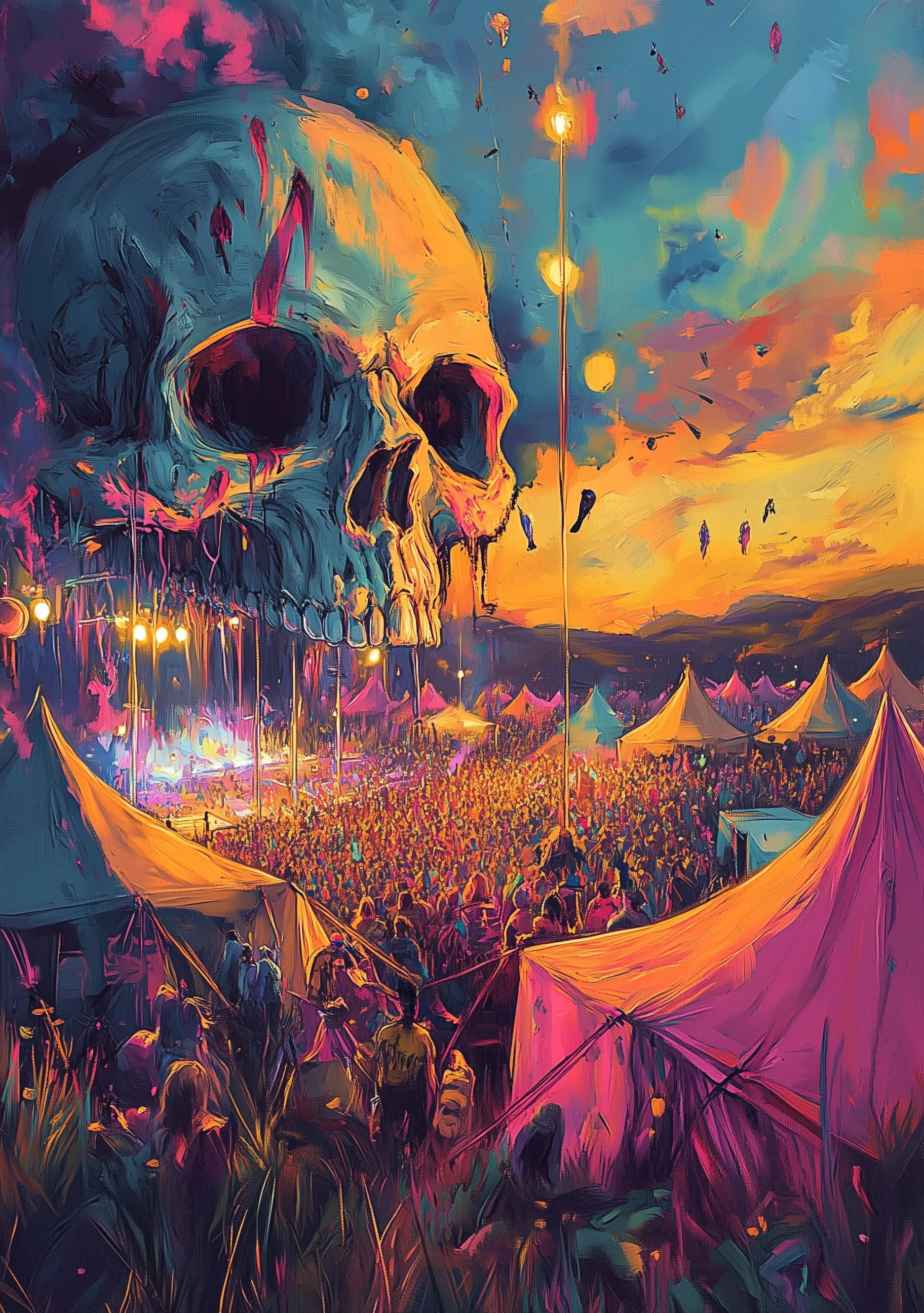 Personalisable Music Festival Print (Unofficial) - A4 A3 A2 - Music Festival Poster - Festival Merch