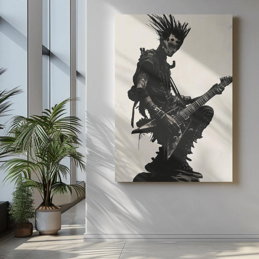 Premium Quality Art Print - Music Print Rock n Roll Skull Guitar Punk Alternative Prog Skeleton Music Festival - A4 A3 A2 - Festival Merch