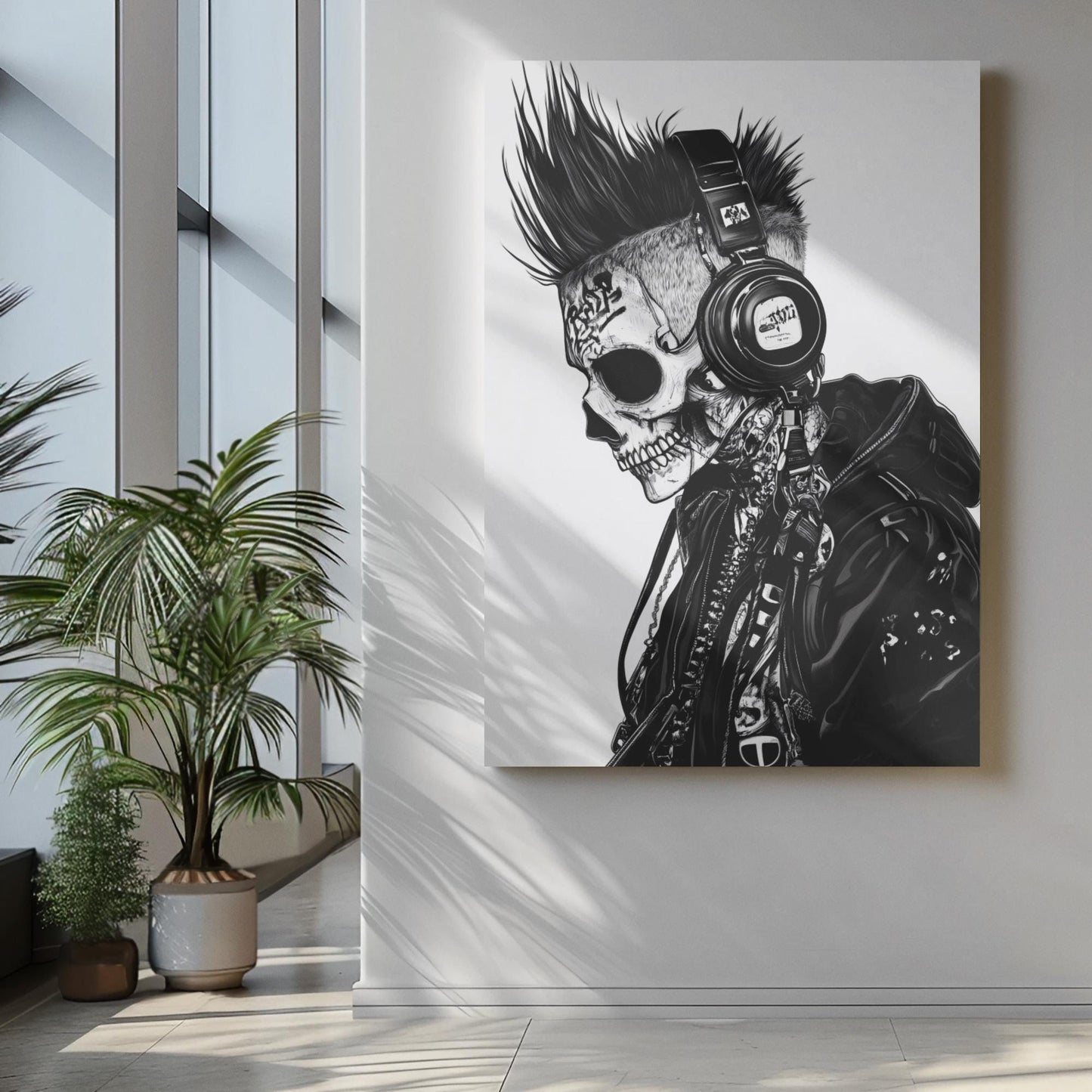 Premium Quality Art Print - Music Print Rock n Roll Skull Guitar Punk Alternative Prog Skeleton Music Festival - A4 A3 A2 - Festival Merch