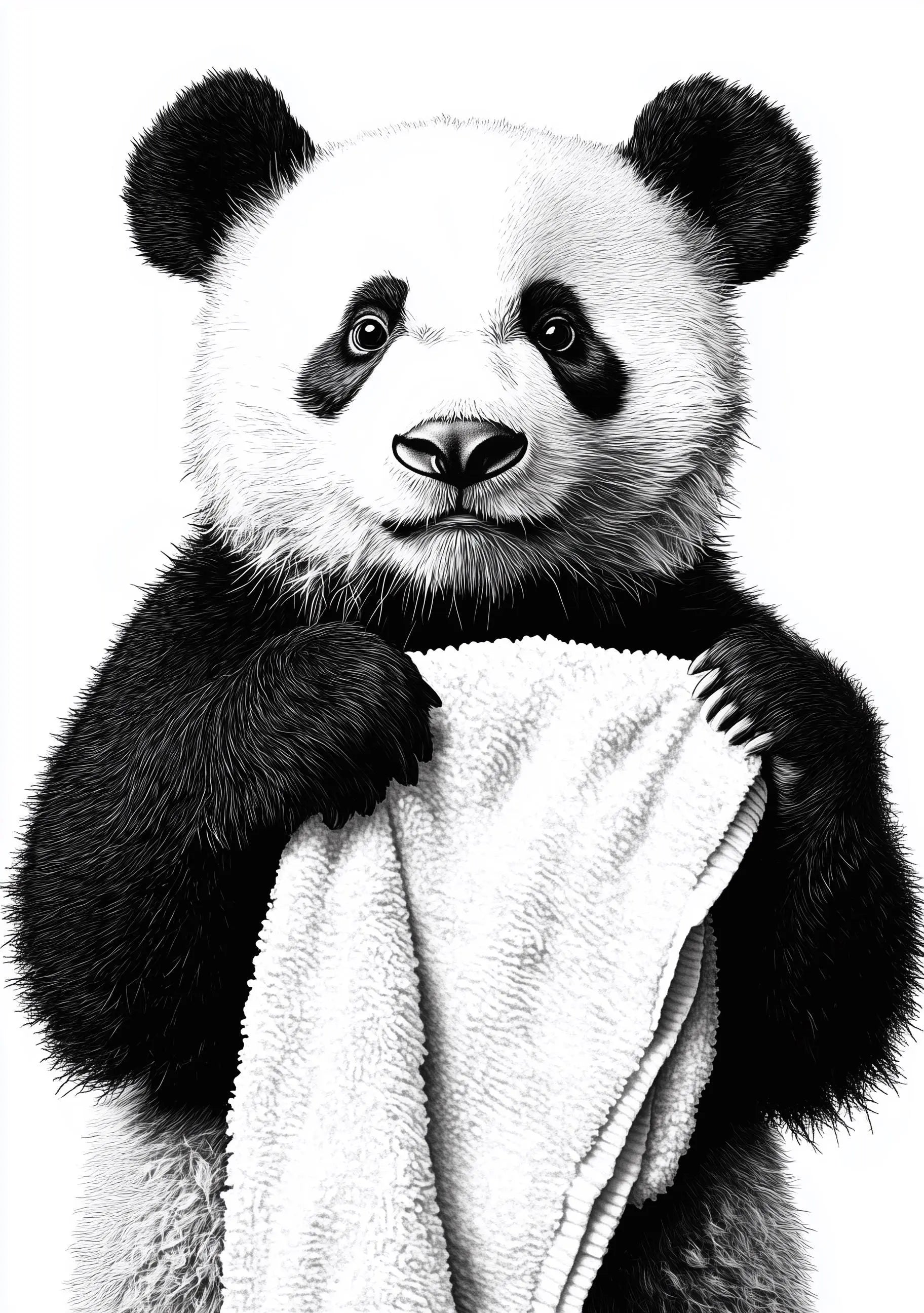 Funny bathroom Animal Panda Print | Premium Quality UK British Printers | - Bathroom art toilet restroom Print rest room