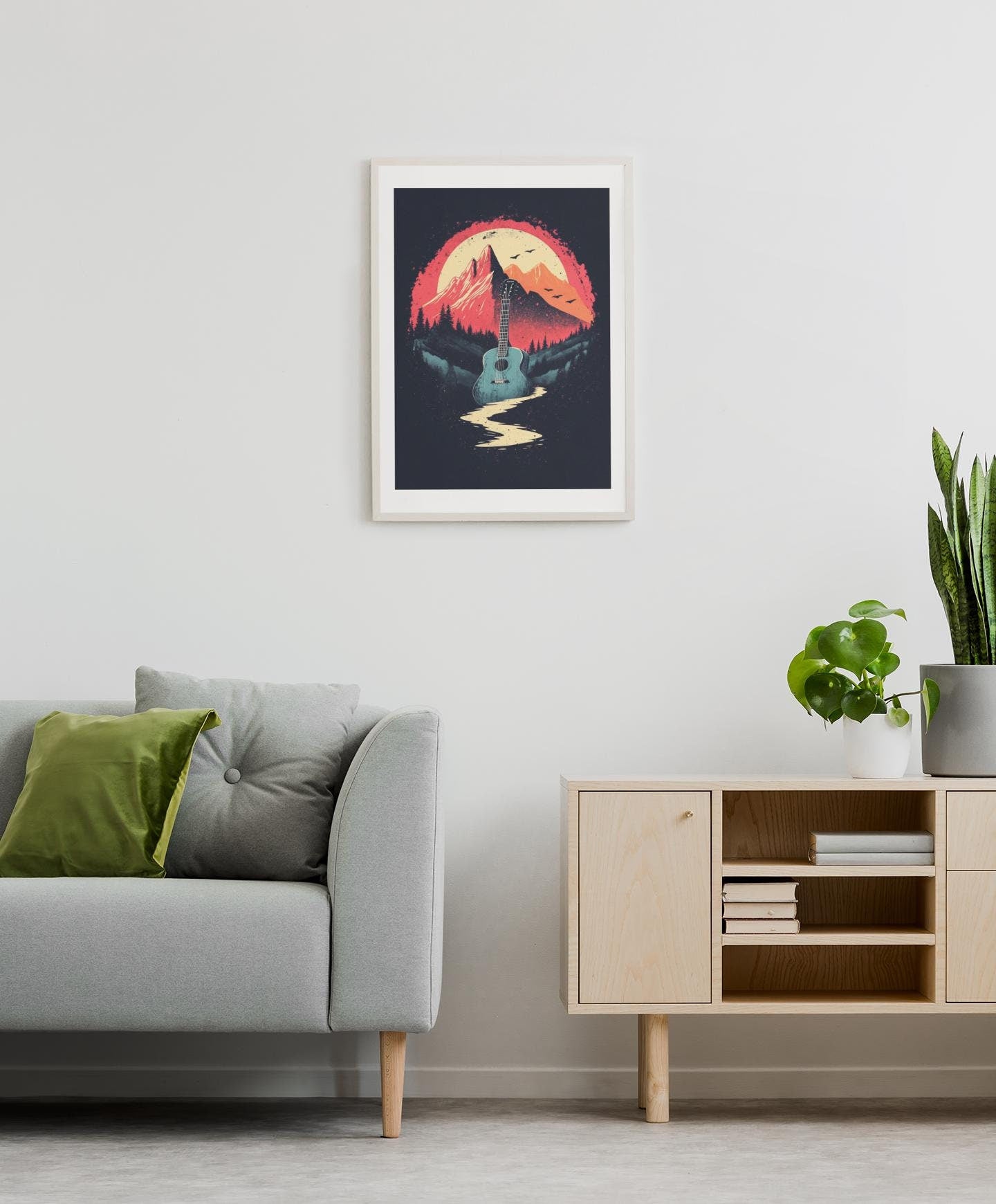 Premium Quality Art Print - Music Print Rock n Roll Skull Guitar Punk Alternative Prog Skeleton Music Festival - A4 A3 A2 - Festival Merch