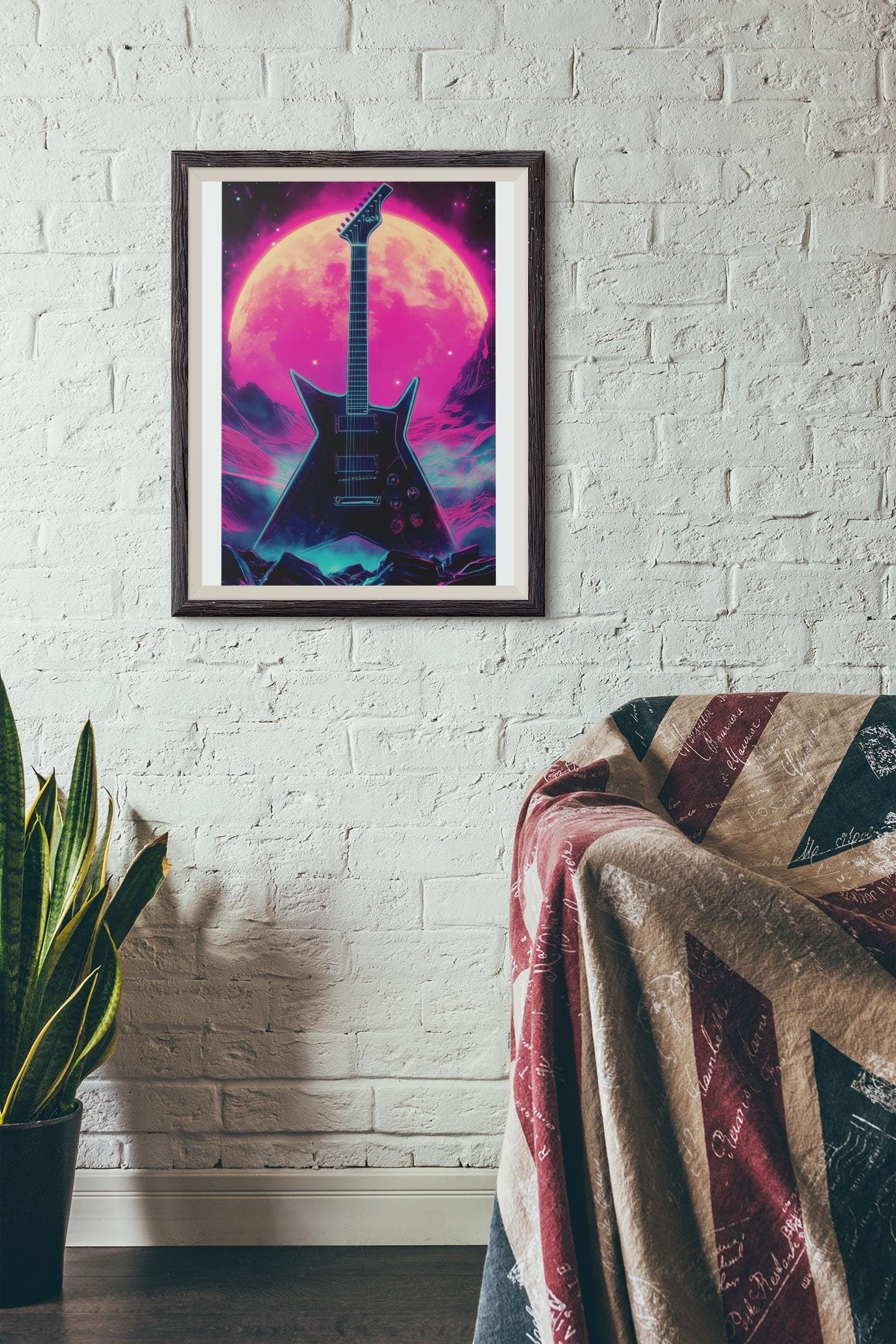 Premium Quality Art Print - Music Print Rock n Roll Skull Guitar Punk Alternative Prog Skeleton Music Festival - A4 A3 A2 - Festival Merch