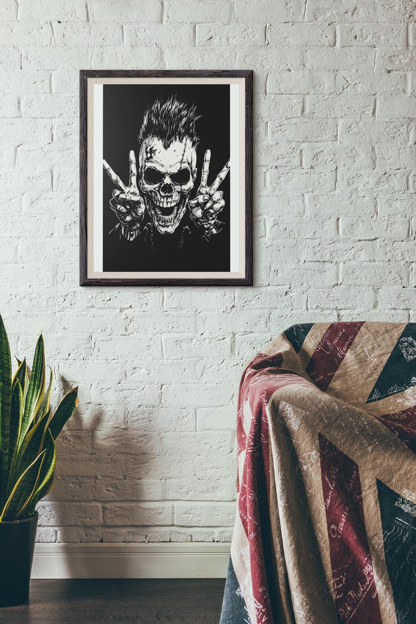 Premium Quality Art Print - Music Print Rock n Roll Skull Guitar Punk Alternative Prog Skeleton Music Festival - A4 A3 A2 - Festival Merch