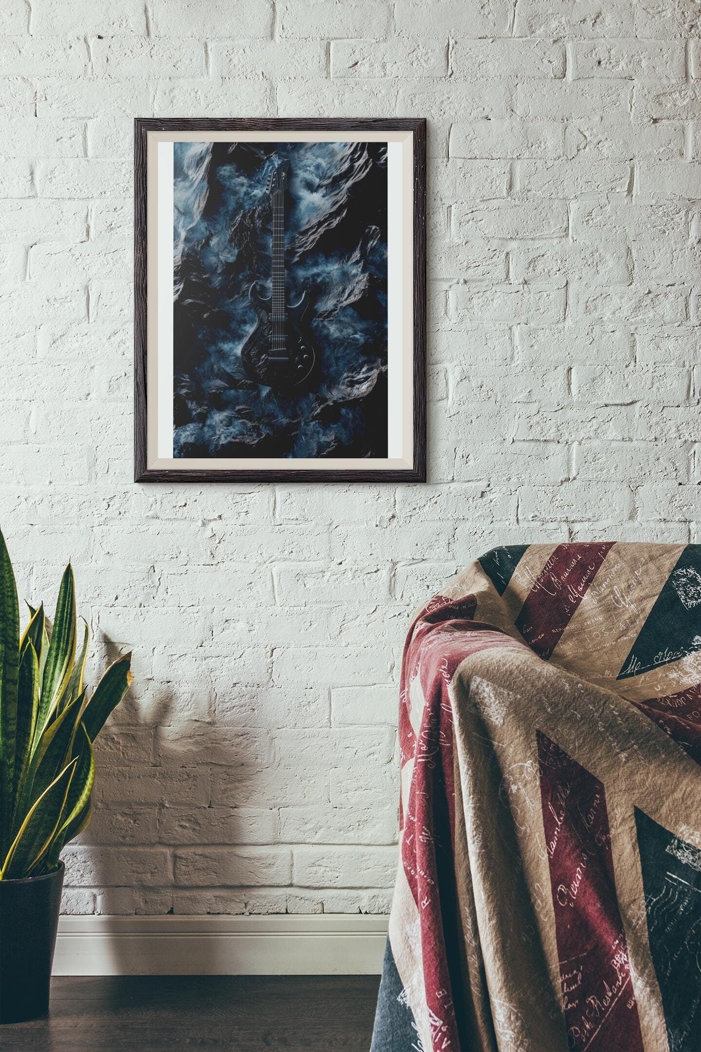 Premium Quality Art Print - Music Print Rock n Roll Skull Guitar Punk Alternative Prog Skeleton Music Festival - A4 A3 A2 - Festival Merch