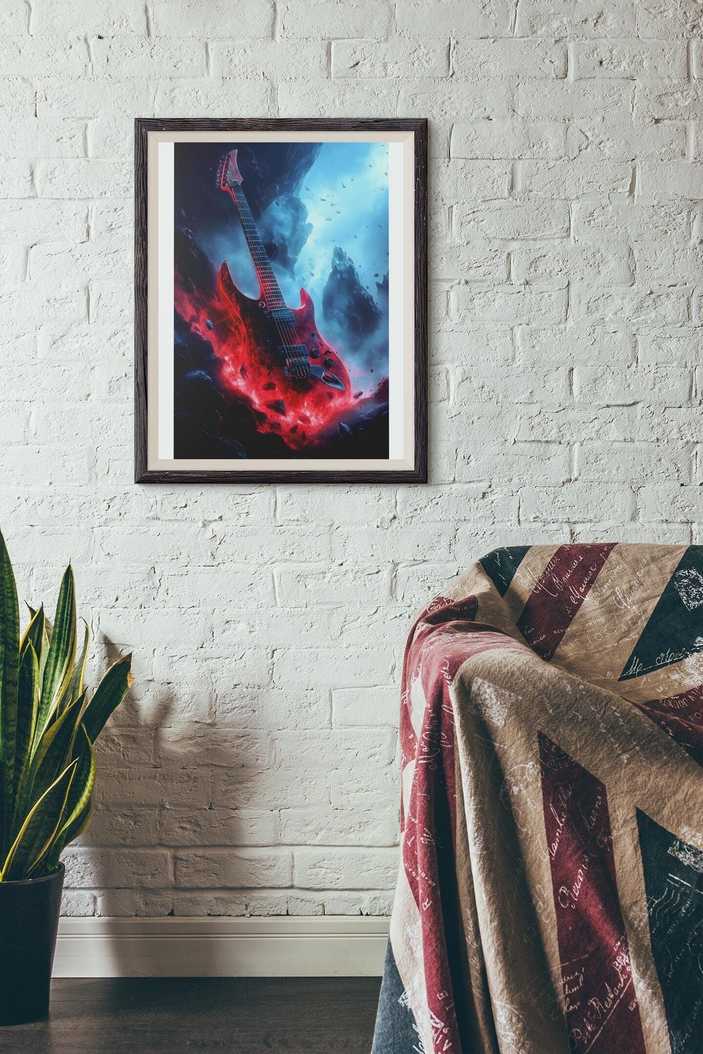 Premium Quality Art Print - Music Print Rock n Roll Skull Guitar Punk Alternative Prog Skeleton Music Festival - A4 A3 A2 - Festival Merch