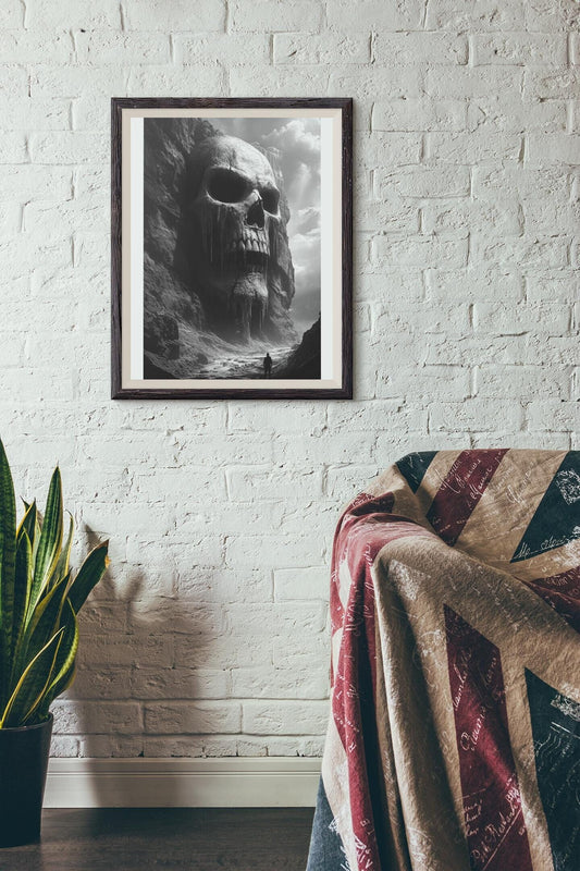 Premium Quality Art Print - Music Print Rock n Roll Skull Guitar Punk Alternative Prog Skeleton Music Festival - A4 A3 A2 - Festival Merch