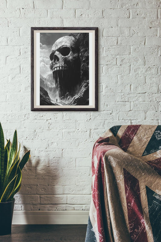 Premium Quality Art Print - Music Print Rock n Roll Skull Guitar Punk Alternative Prog Skeleton Music Festival - A4 A3 A2 - Festival Merch