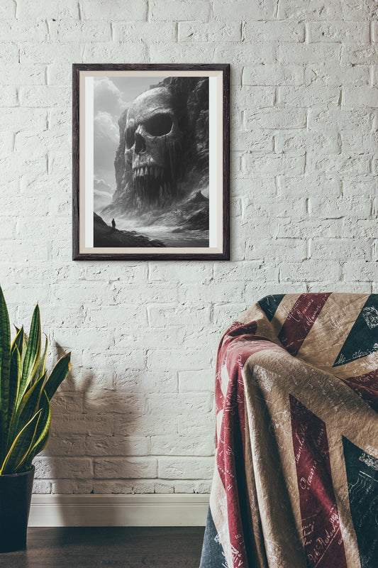 Premium Quality Art Print - Music Print Rock n Roll Skull Guitar Punk Alternative Prog Skeleton Music Festival - A4 A3 A2 - Festival Merch