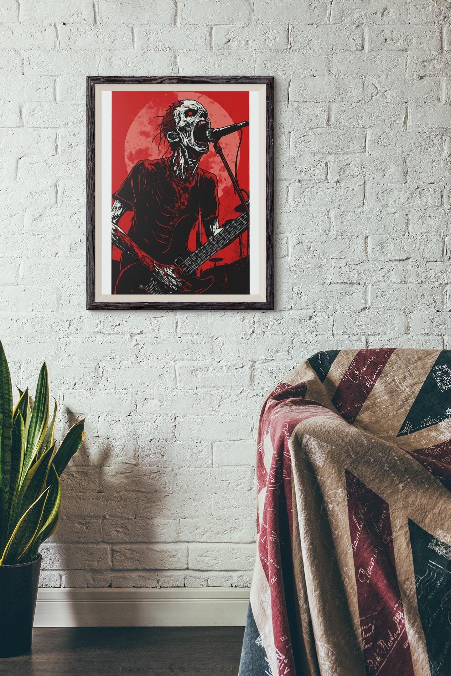 Premium Quality Art Print - Music Print Rock n Roll Skull Guitar Punk Alternative Prog Skeleton Music Festival - A4 A3 A2 - Festival Merch