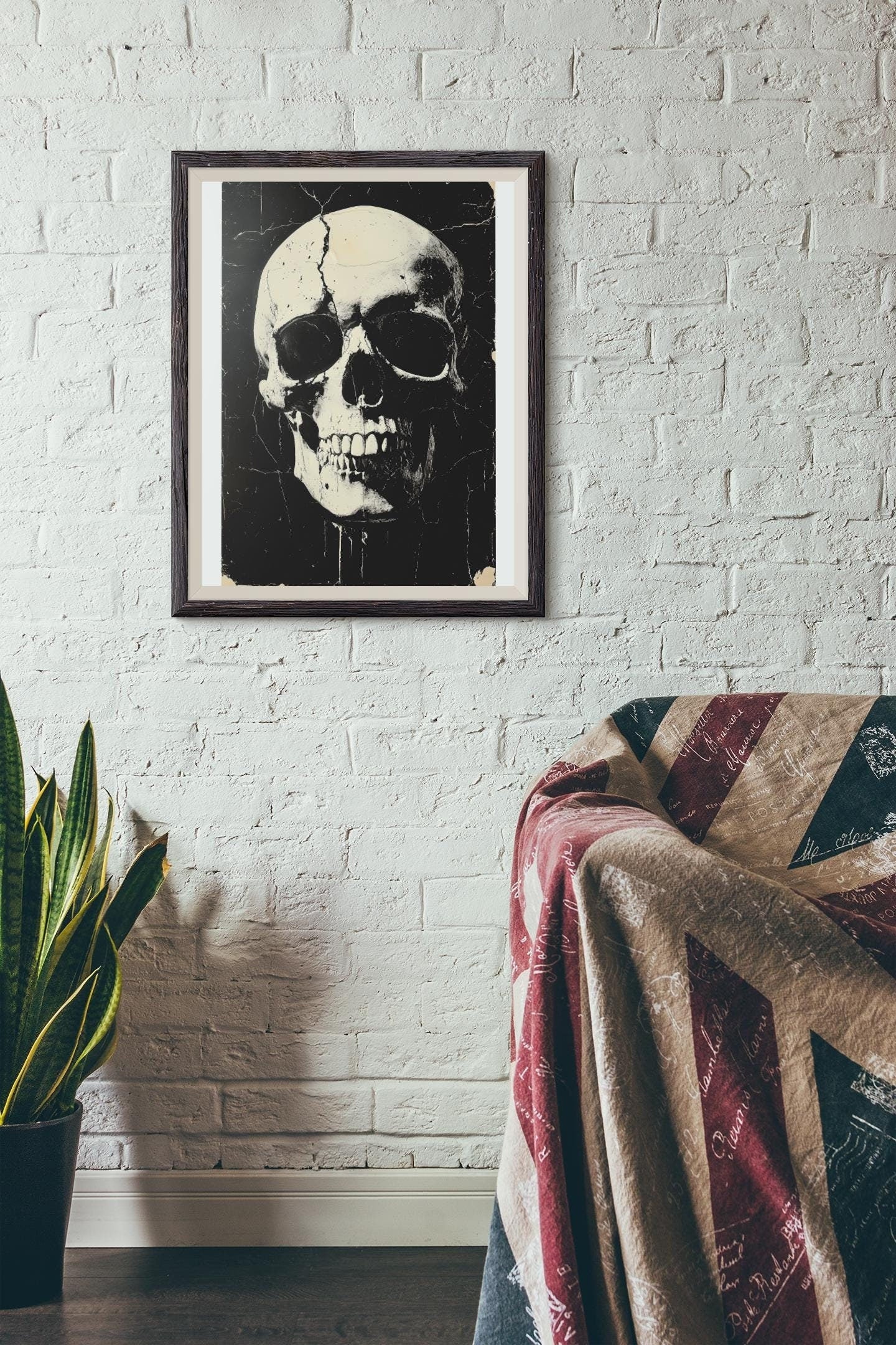 Premium Quality Art Print - Music Print Rock n Roll Skull Guitar Punk Alternative Prog Skeleton Music Festival - A4 A3 A2 - Festival Merch