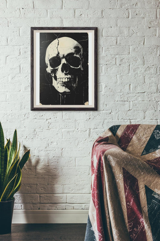 Premium Quality Art Print - Music Print Rock n Roll Skull Guitar Punk Alternative Prog Skeleton Music Festival - A4 A3 A2 - Festival Merch