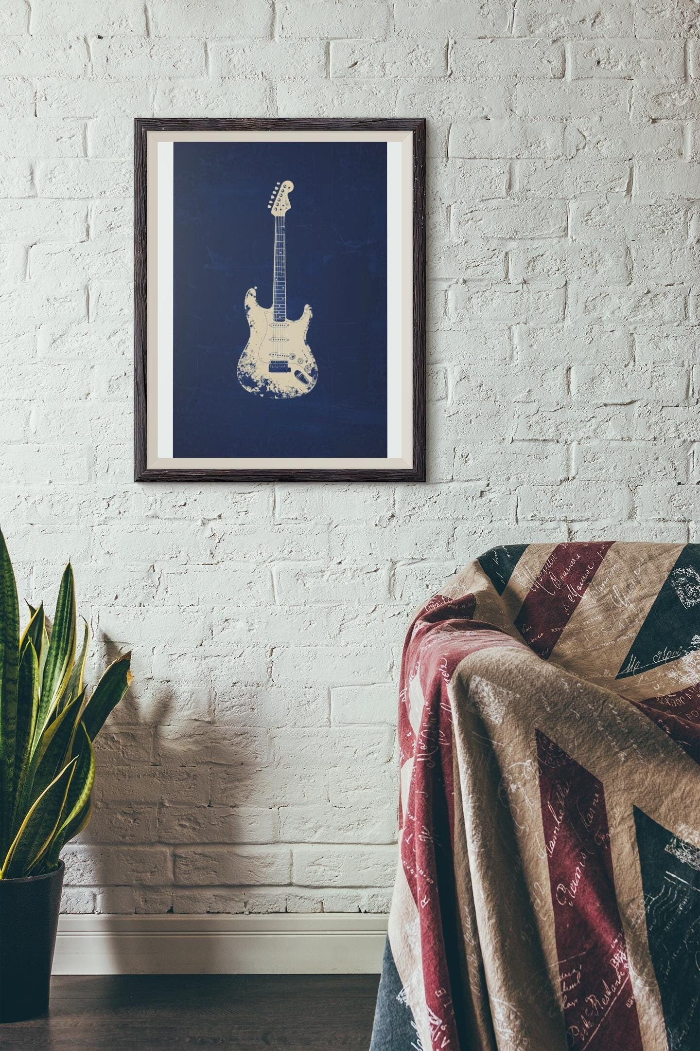 Premium Quality Art Print - Music Print Rock n Roll Skull Guitar Punk Alternative Prog Skeleton Music Festival - A4 A3 A2 - Festival Merch