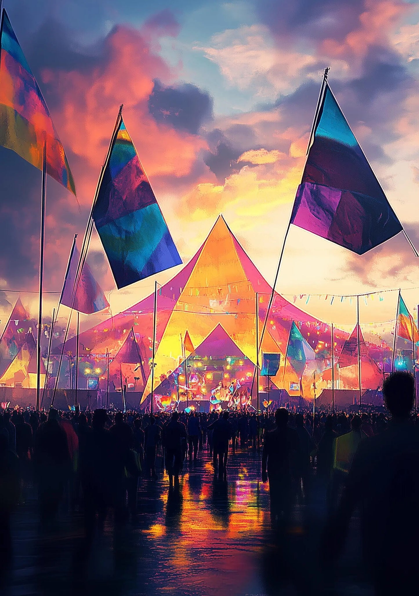 Personalisable Music Festival Print (Unofficial) - A4 A3 A2 - Music Festival Poster - Festival Merch