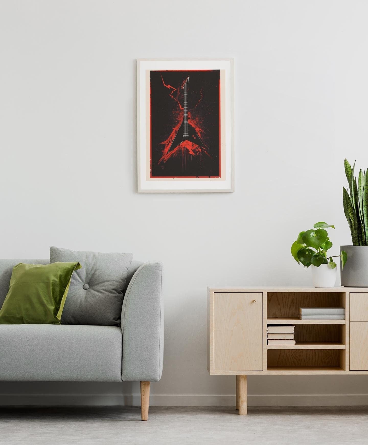 Premium Quality Art Print - Music Print Rock n Roll Skull Guitar Punk Alternative Prog Skeleton Music Festival - A4 A3 A2 - Festival Merch