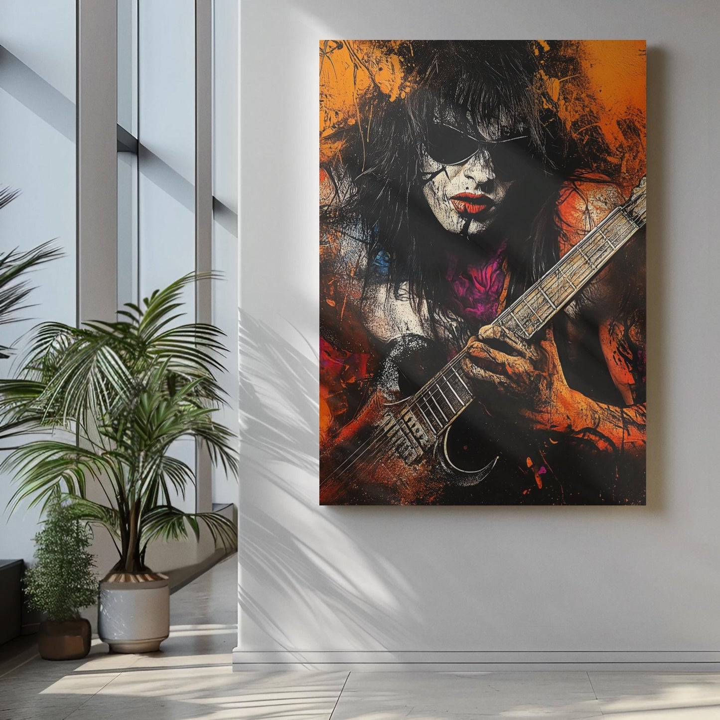 Premium Quality Art Print - Music Print Rock n Roll Skull Guitar Punk Alternative Prog Skeleton Music Festival - A4 A3 A2 - Festival Merch