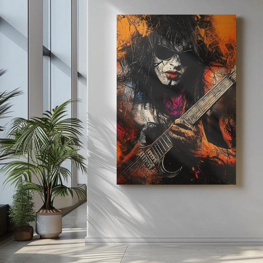 Premium Quality Art Print - Music Print Rock n Roll Skull Guitar Punk Alternative Prog Skeleton Music Festival - A4 A3 A2 - Festival Merch