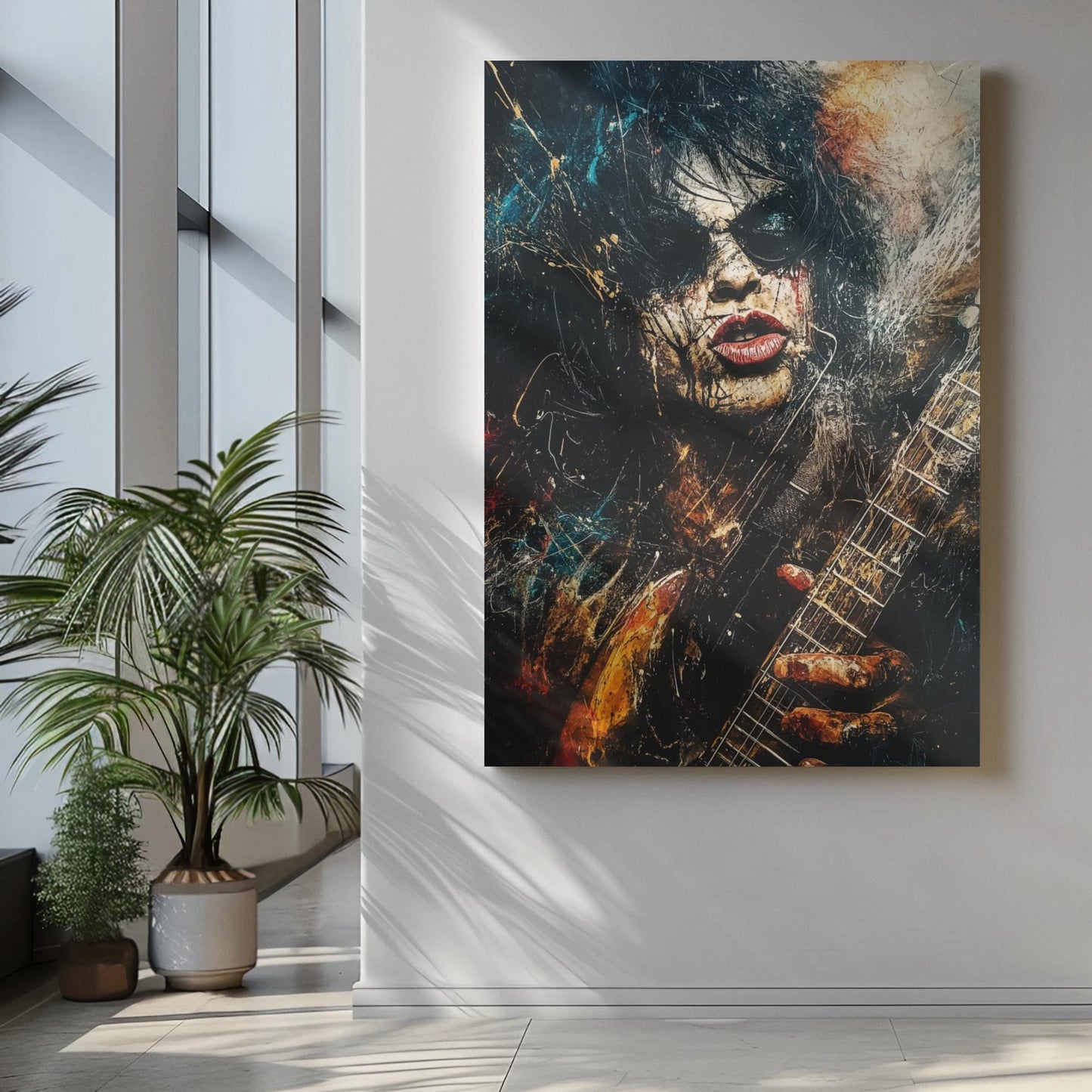 Premium Quality Art Print - Music Print Rock n Roll Skull Guitar Punk Alternative Prog Skeleton Music Festival - A4 A3 A2 - Festival Merch