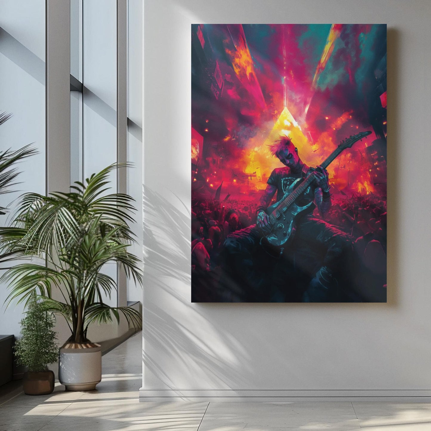 Premium Quality Art Print - Music Print Rock n Roll Skull Guitar Punk Alternative Prog Skeleton Music Festival - A4 A3 A2 - Festival Merch