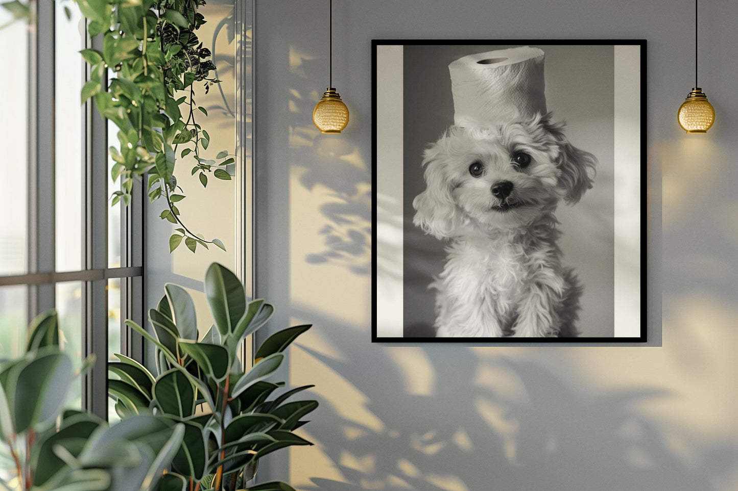 Funny bathroom Animal Cockapoo Dog Print | Premium Quality UK British Printers | Poodle Spaniel Bathroom Print art toilet restroom rest room