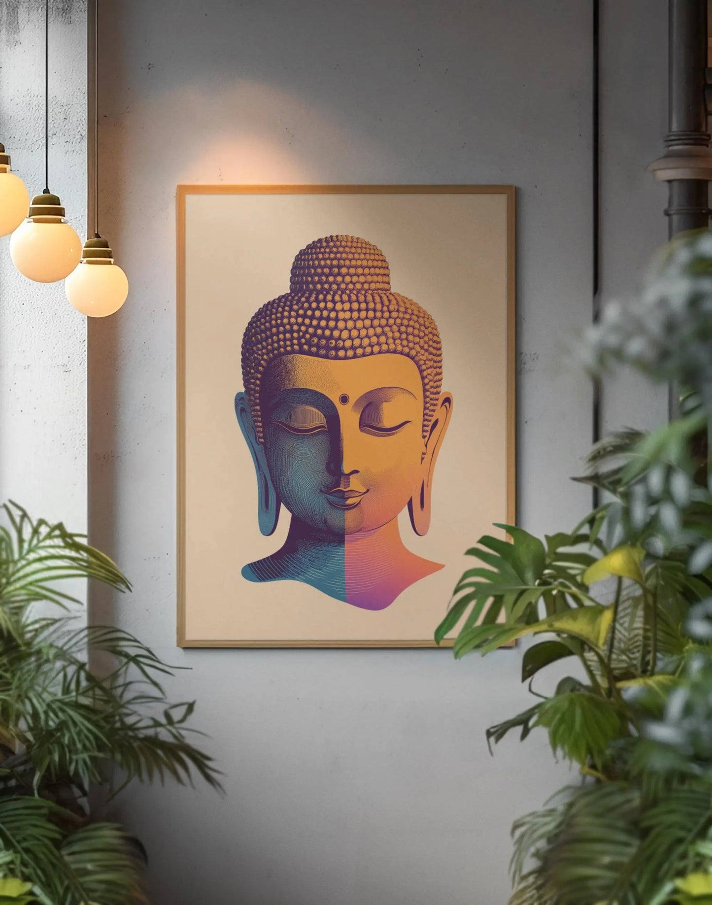 Meditation Buddha Print | Premium Quality UK British Printers | White Lotus Inspired Buddhist - Thailand India Sri Lanka Cambodia Asia