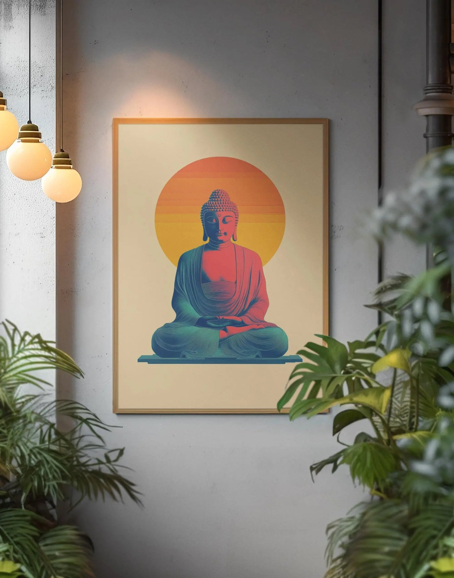 Meditation Buddha Print | Premium Quality UK British Printers | White Lotus Inspired Buddhist - Thailand India Sri Lanka Cambodia Asia