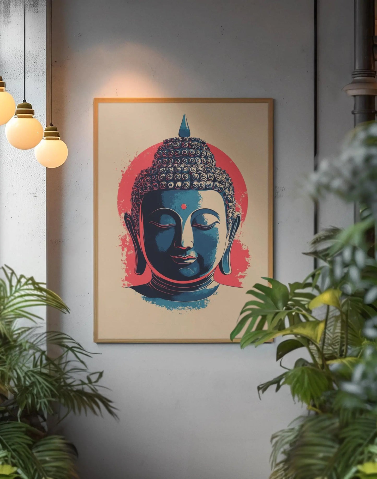 Meditation Buddha Print | Premium Quality UK British Printers | White Lotus Inspired Buddhist - Thailand India Sri Lanka Cambodia Asia