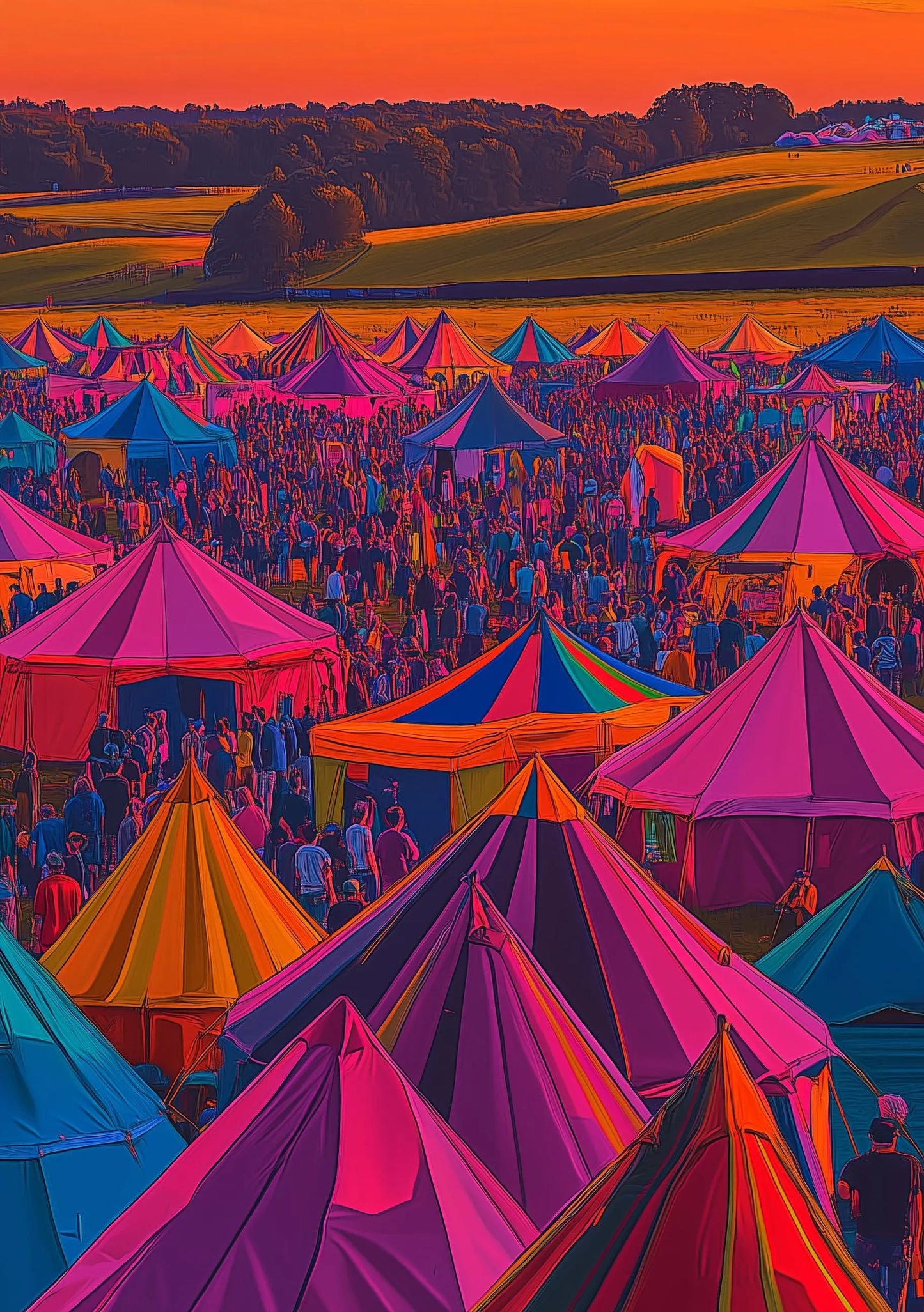 Personalisable Music Festival Print (Unofficial) - A4 A3 A2 - Music Festival Poster - Festival Merch