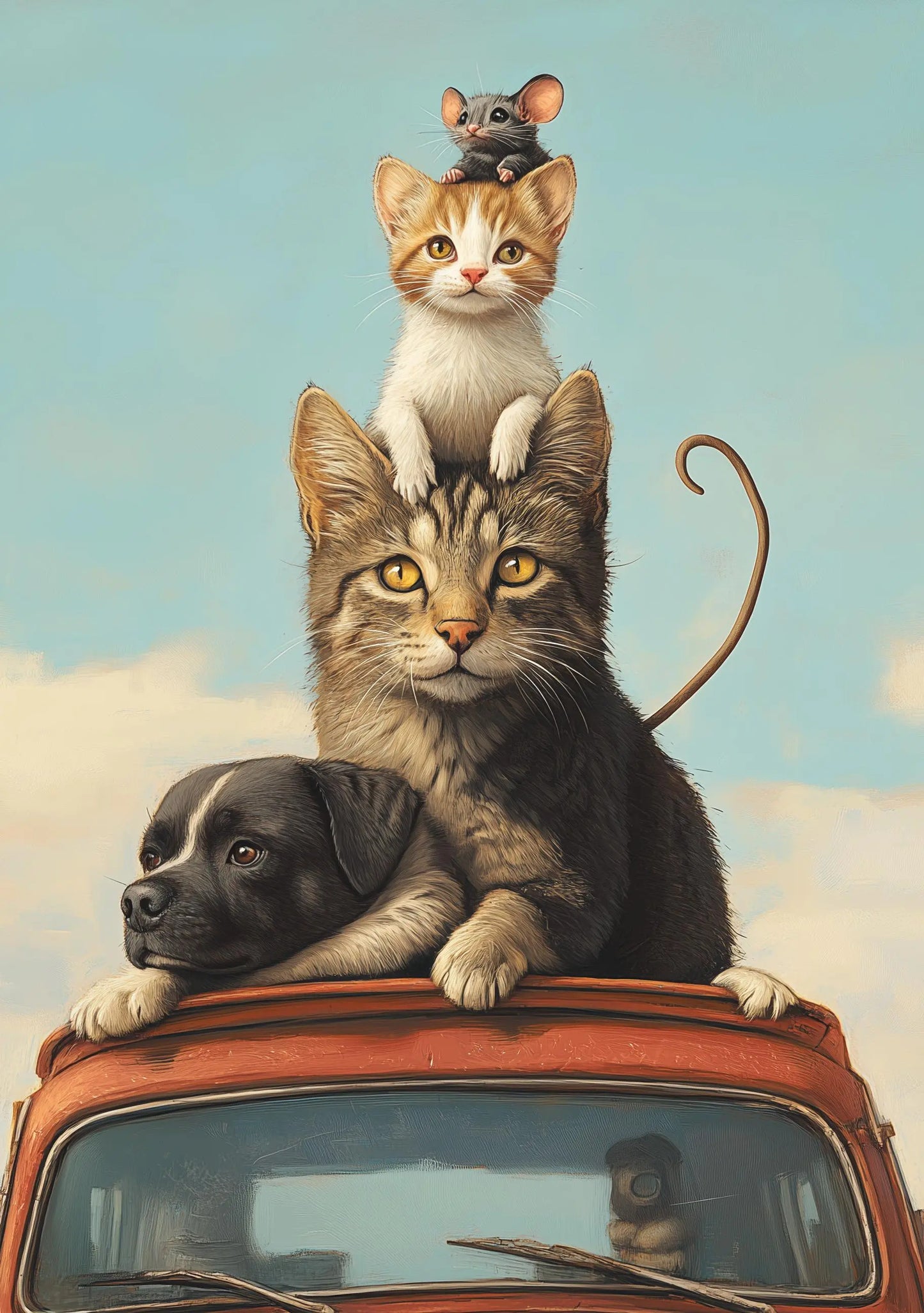 Funny Animal Wall Art - Printed in the UK Premium Quality - A4 A3 A2 - Festival Merch